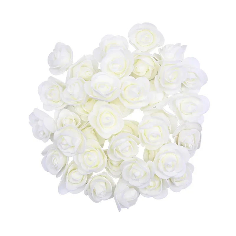 500Pcs Artificial Rose Heads Foam 3.5cm Artificial Flowers for Rose Bear Valentine Gift Wedding Party Flower Decorations