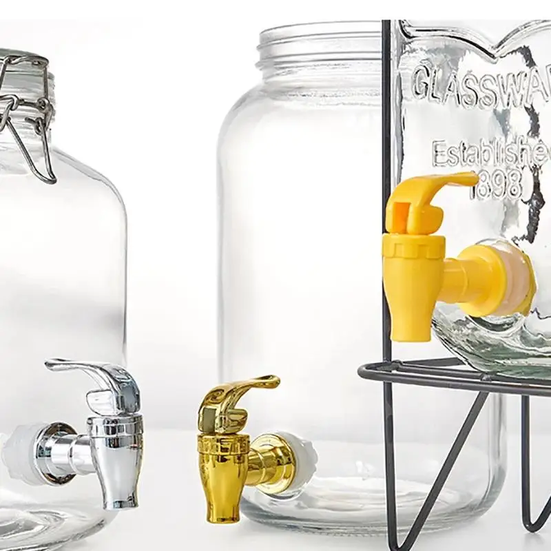 Food Grade Replacement Beverage Faucet Electroplated Plastic Leakproof Tap Valve for Juice Can Wine  Dispenser