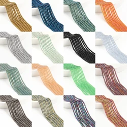 2mm Crystal Glass Beads Round Loose Spacer AB Color Beads Diy for Jewelry Making Charm Bracelet Accessories Wholesale 15''