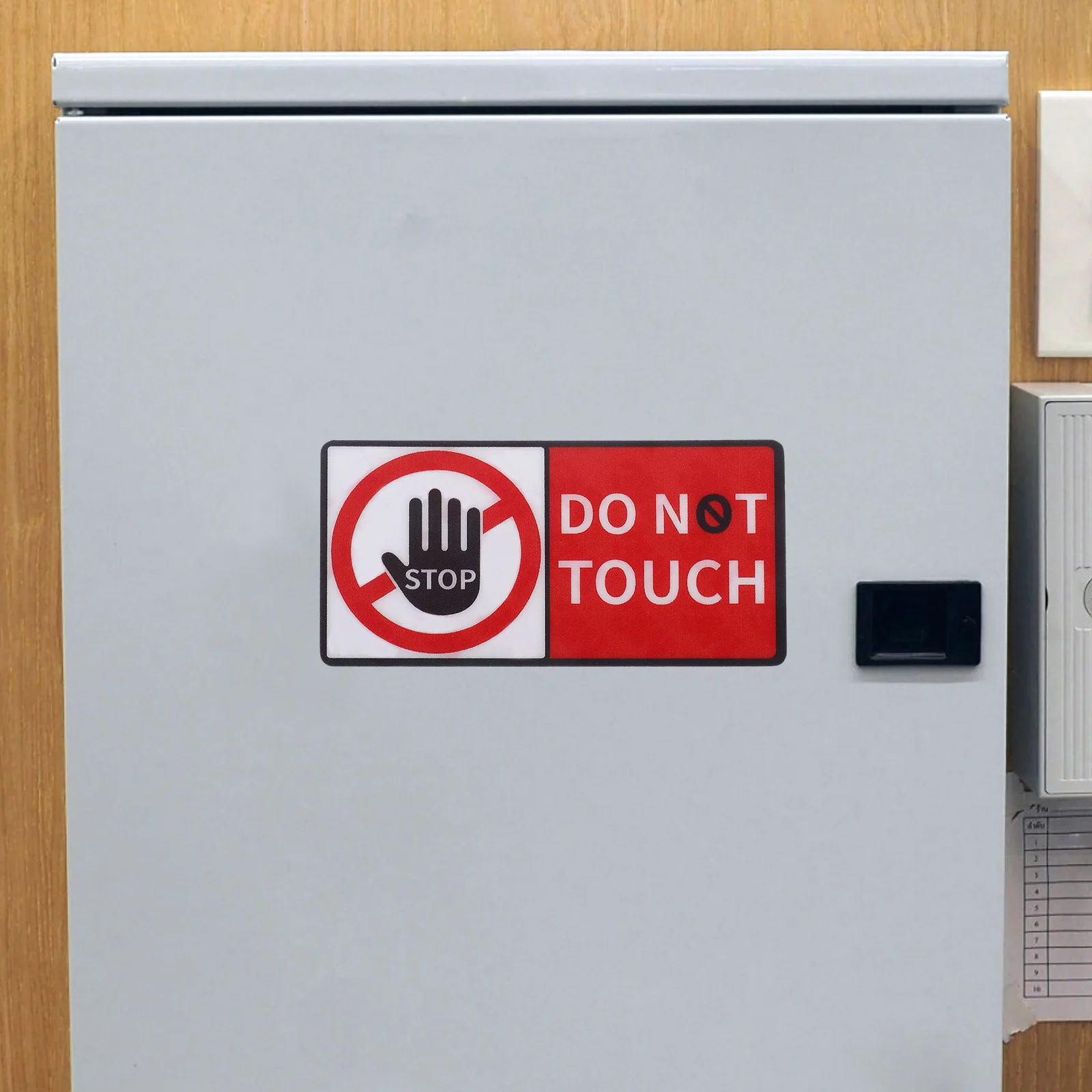 

4 Sheets Do Not Touch Warning Stickers Heavy Duty Waterproof Safety Decals for Industrial Commercial Public Areas Secure