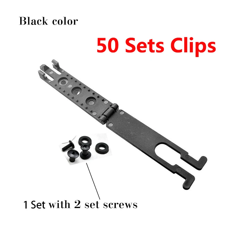 

50 Sets MOLLE-LOK Scabbard Kydex K Sheath System Waist Clips MOLLE Buckle Carrying Holster Backpack Tactical Bag Clip DIY Making