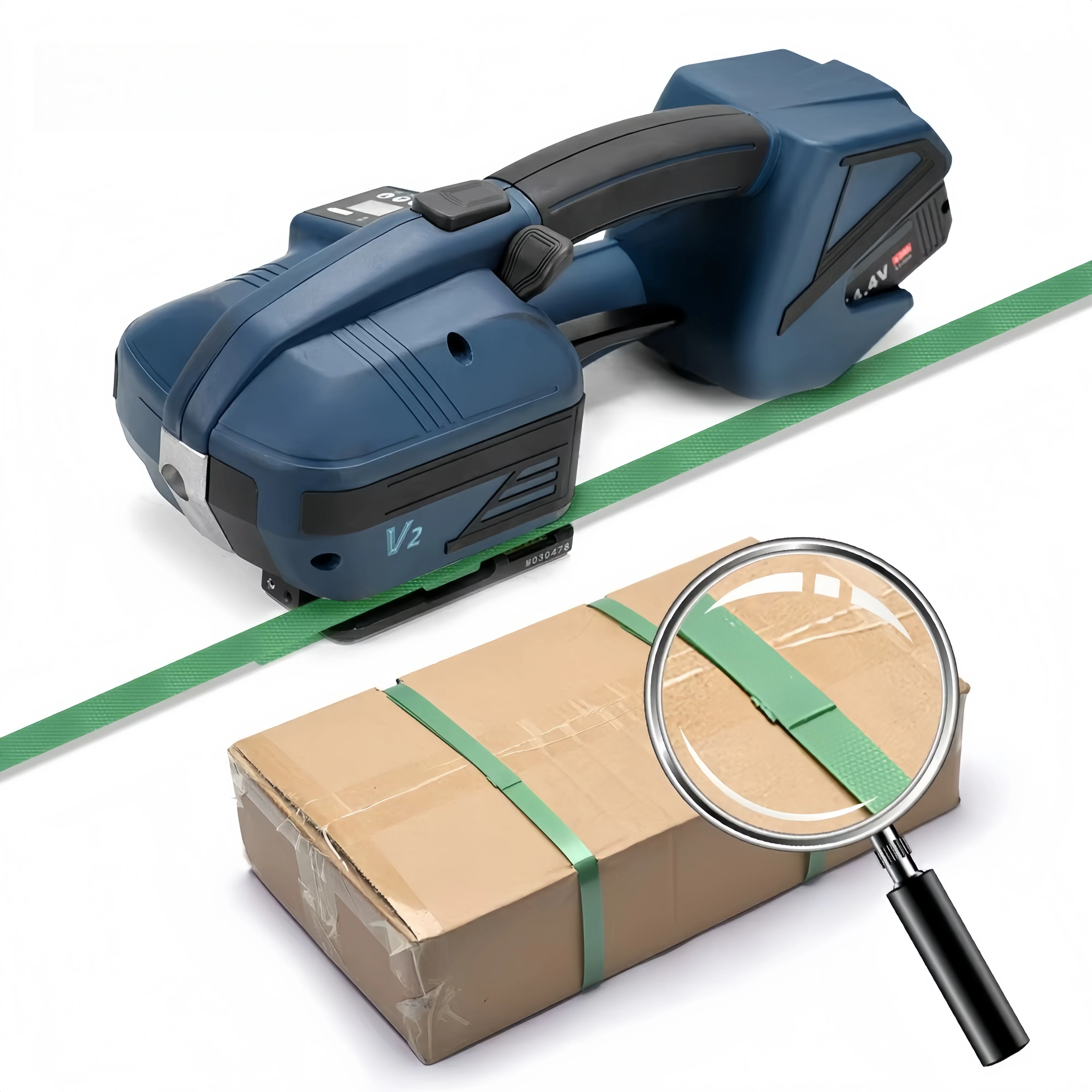 آلة الربط الكهربائية V2 بطارية 4000 مللي أمبير في الساعة 900-3200N عبوة فعالة للتوتر قابلة للتعديل في المستودعات اللوجستية