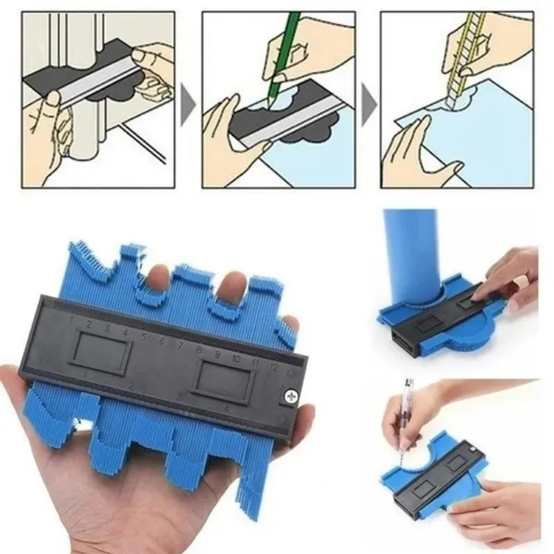 New 5/10in Multifunction Profile Contour Gauge line Copier Ruler Cutting template Construction Wood Measure Ruler Duplicator