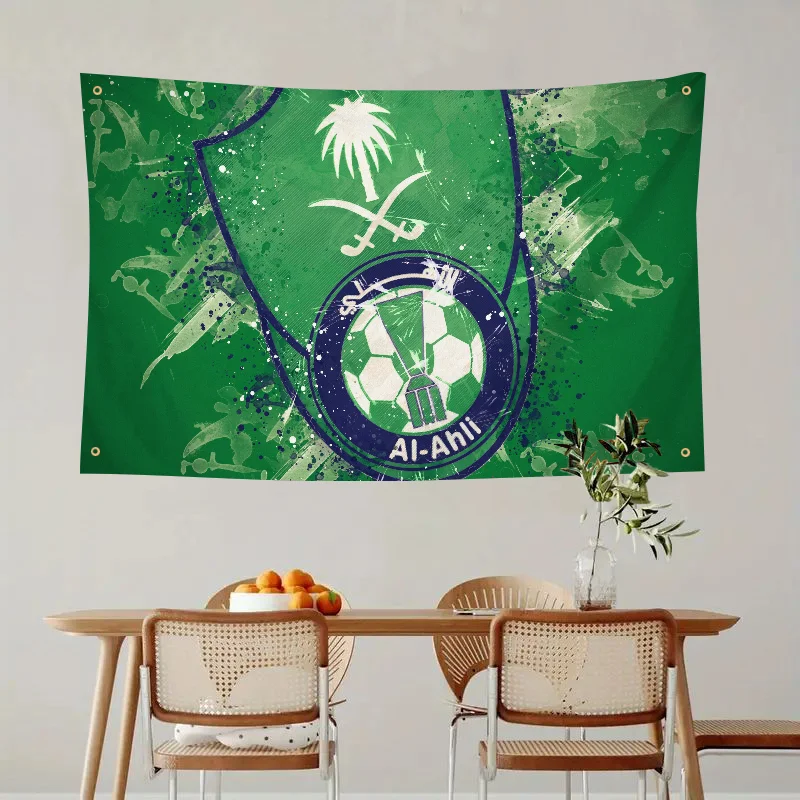 1pc Saudi Arabia Emblem Flag Flags And Banners Four Hole Polyester Outdoor Decor Room Aesthetic