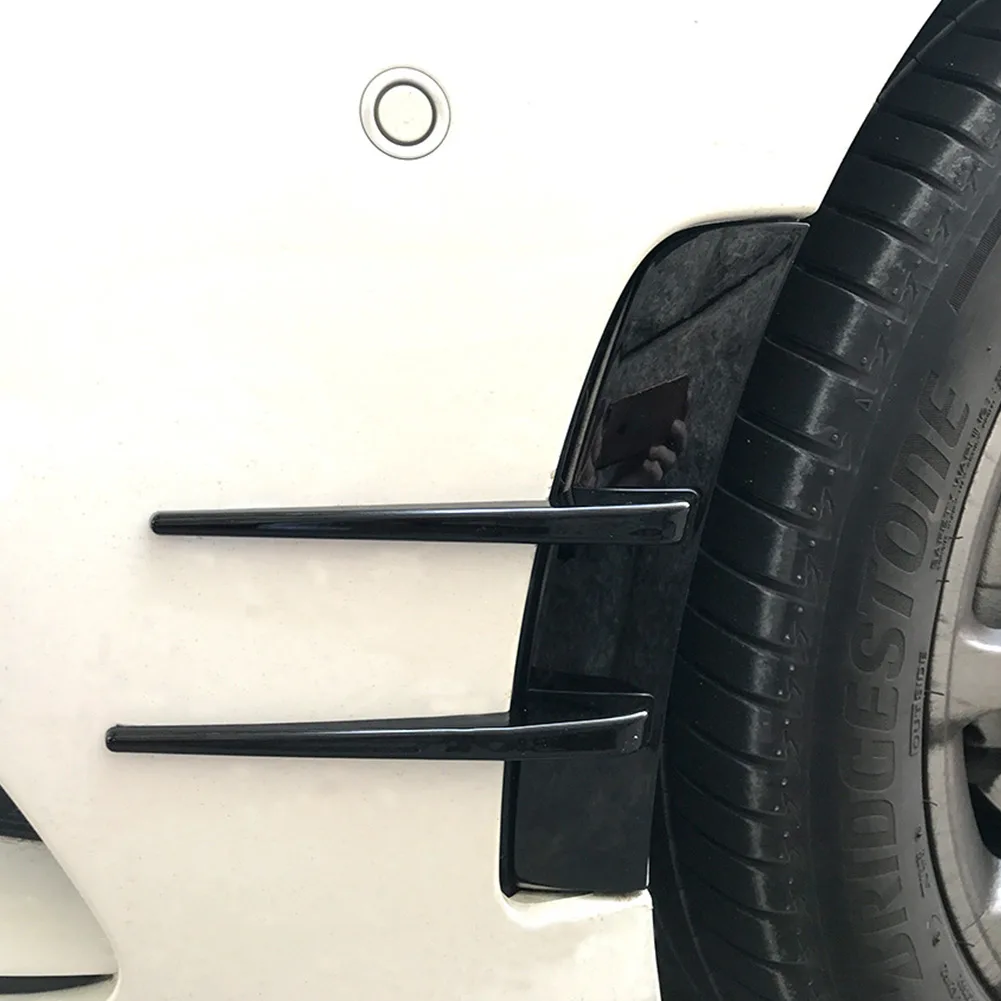 

For Benz A-Class Spoiler Splitter Car Exterior Accessories Replacement ABS Plastic Front Bumper Side Glossy Black