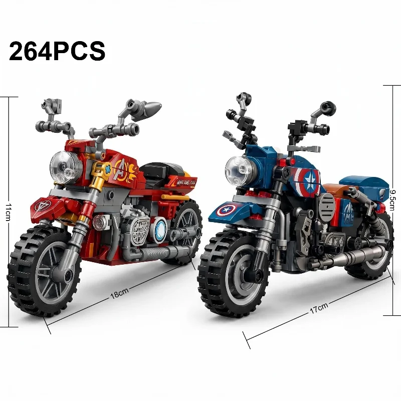 

Creative Superhero Motorcycle Assembly Building Blocks Kids Educational Toy Model Decorative Ornament Holiday Gift