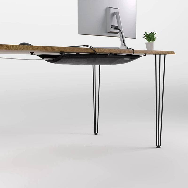 2X Cable Management Net - Under Desk Wire Management - Flexible Under Desk Cable Management Tray B