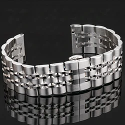 Stainless Steel Watch Bracelet Strap Women Men 20mm 22mm Watchband Solid Metal Silver Gold Wrist Band Accessories