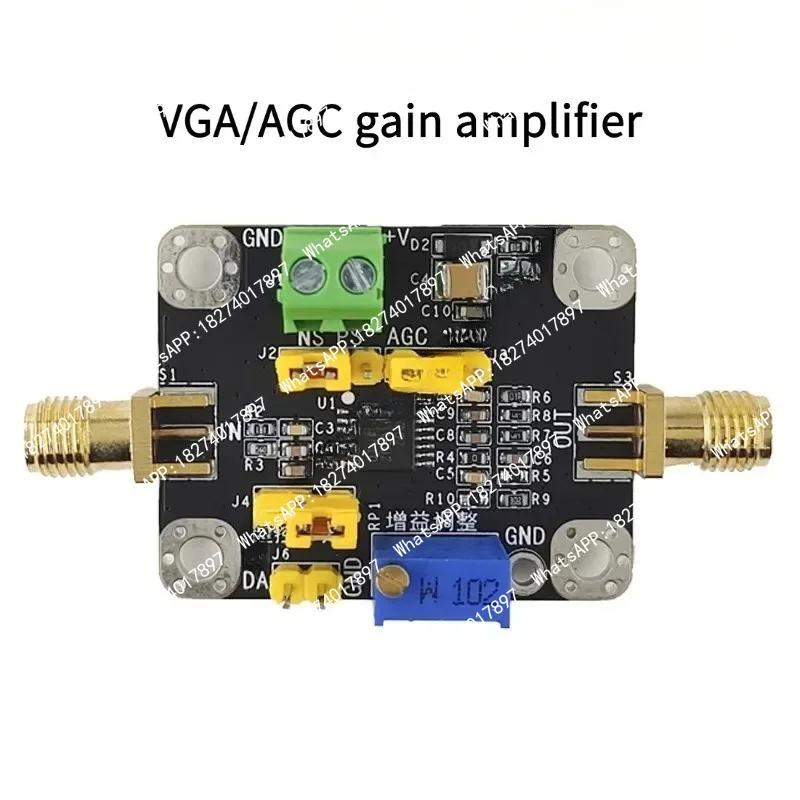 AD8367 module VGA/AGC voltage controlled gain amplifier 500M bandwidth 45dB gain adjustment range
