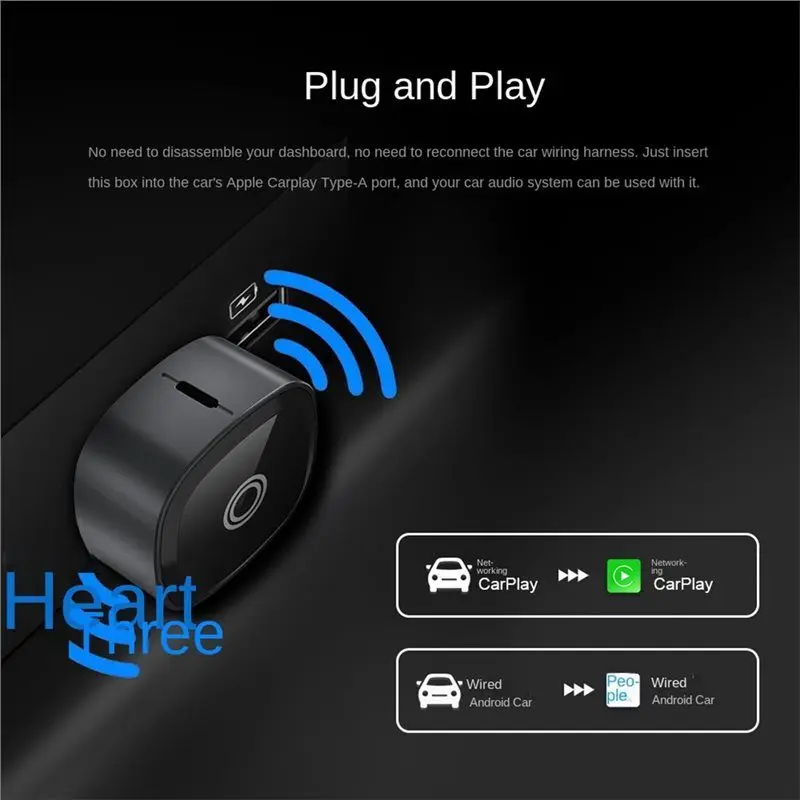 Wireless Carplay Android Auto Box 2In1 verkabelt mit Wireless Dongle Automatic Connect Adapter
