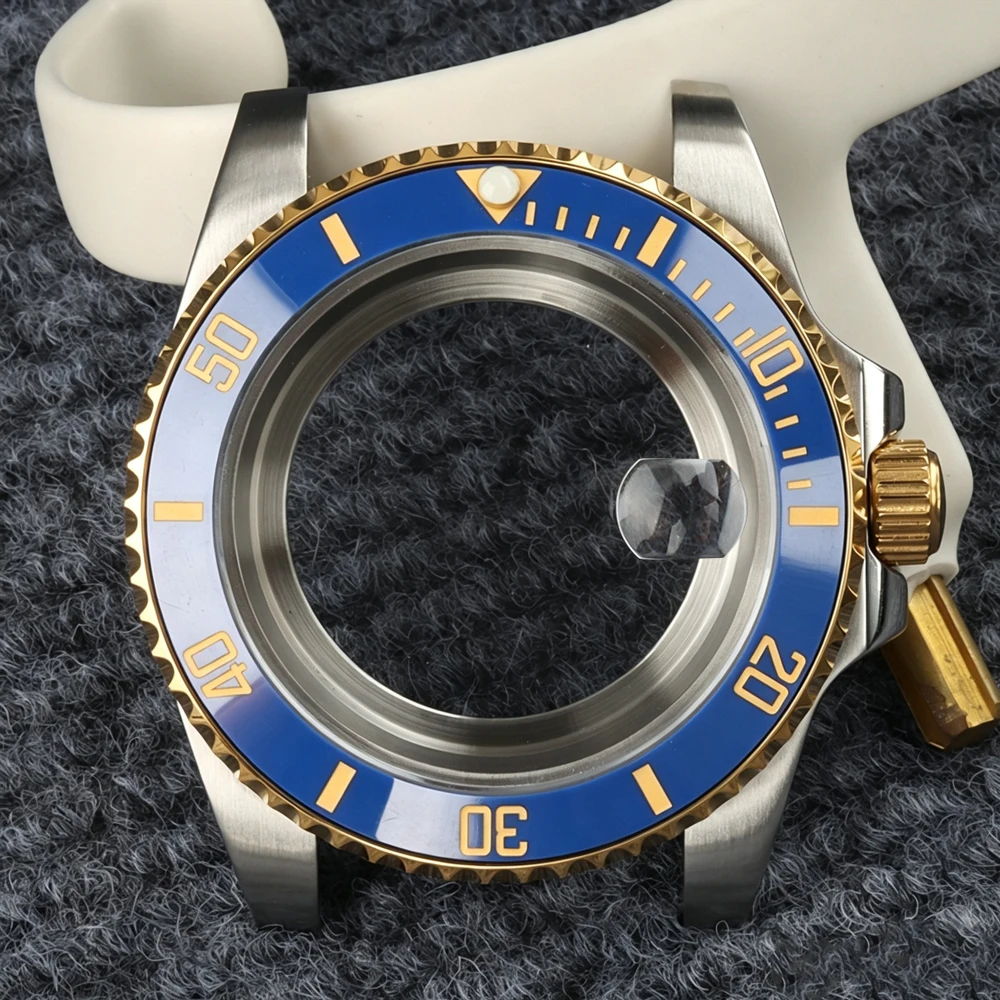 40mm NH35 Case Sapphire Crystal Water Resistant Watch Case Steel Bracelet For SUB GMT  NH35 NH36 NH34 NH38 Movement 28.5MM Dial