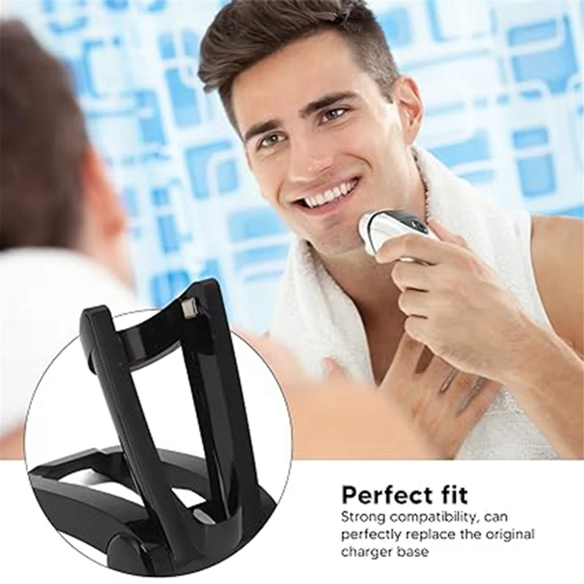 Suitable for Philips Shaver RQ12 Charger Base RQ1251/1250/1280/1260 Accessories Shaver Foldable Stand 1 Pack