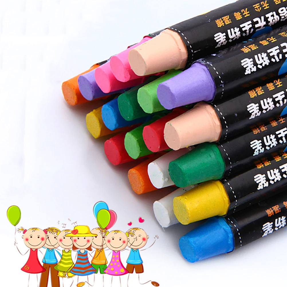 

20 Pcs Dust Free Chalk School Water Based Dustless Colorful for Rewritable Child