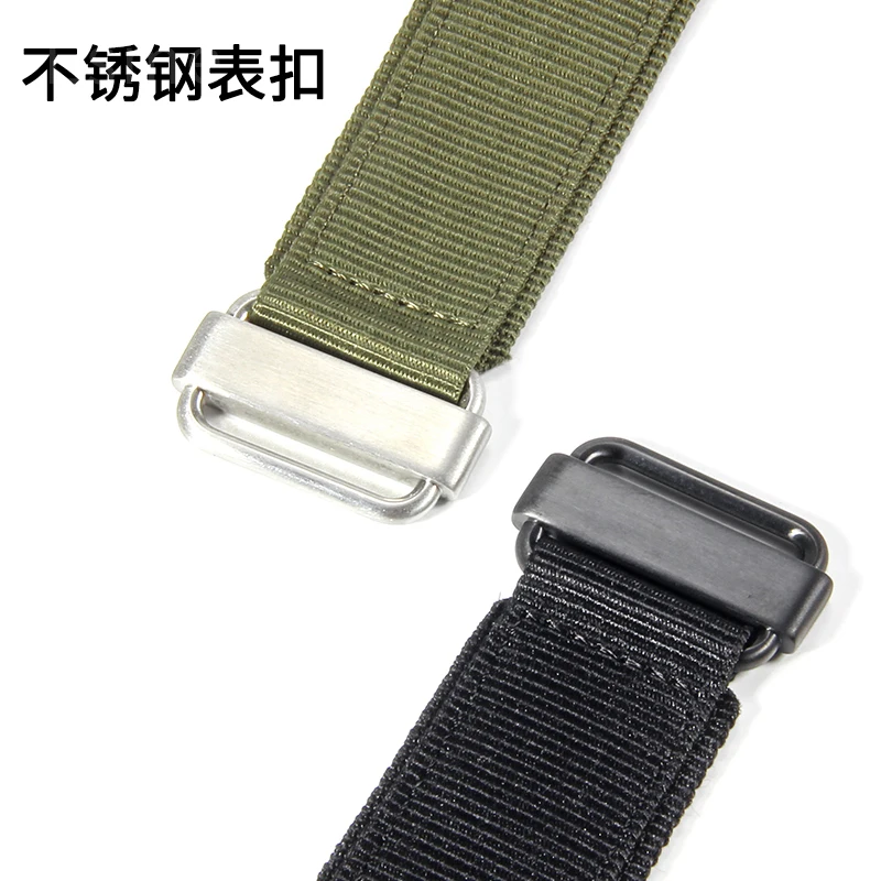 Extra Thick Durable Nylon Magic Tape Watch Band for Bell Ross Br01 Br03 Comfortable Breathable Wrist Strap 24mm