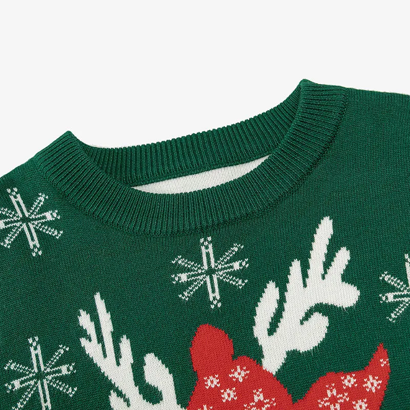 Factory direct sales 2024 autumn and winter Europe and America Christmas children's sweater girls baby cartoon bottom pullover
