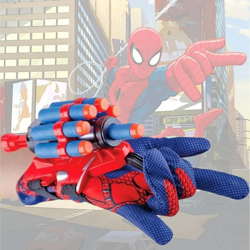 Spiderman Web Cosplay Launcher Glove Boys Superhero Shooters cinturino recuperabile bambini Halloween Prop bambini regalo per bambini