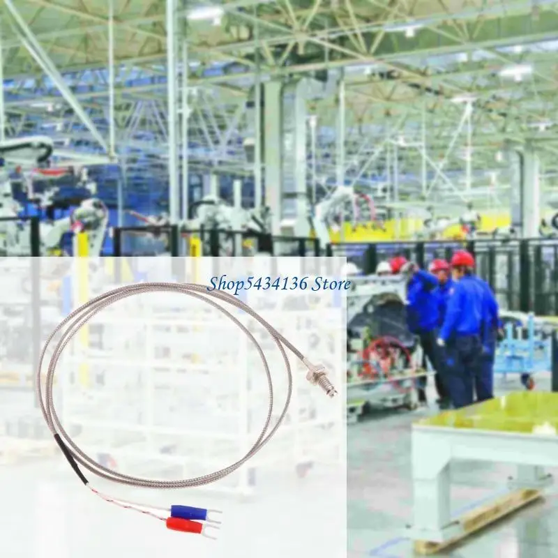 H7ed 1M Type K Thermocouple مسبار المسمار المستخدمة لمراقبة الآلات والسوائل