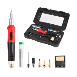 Soldering Iron Multifunctional 10 in 1 Soldering Iron Set Butane Gas Soldering Iron Set 26Ml Welding Torch Kit Tool