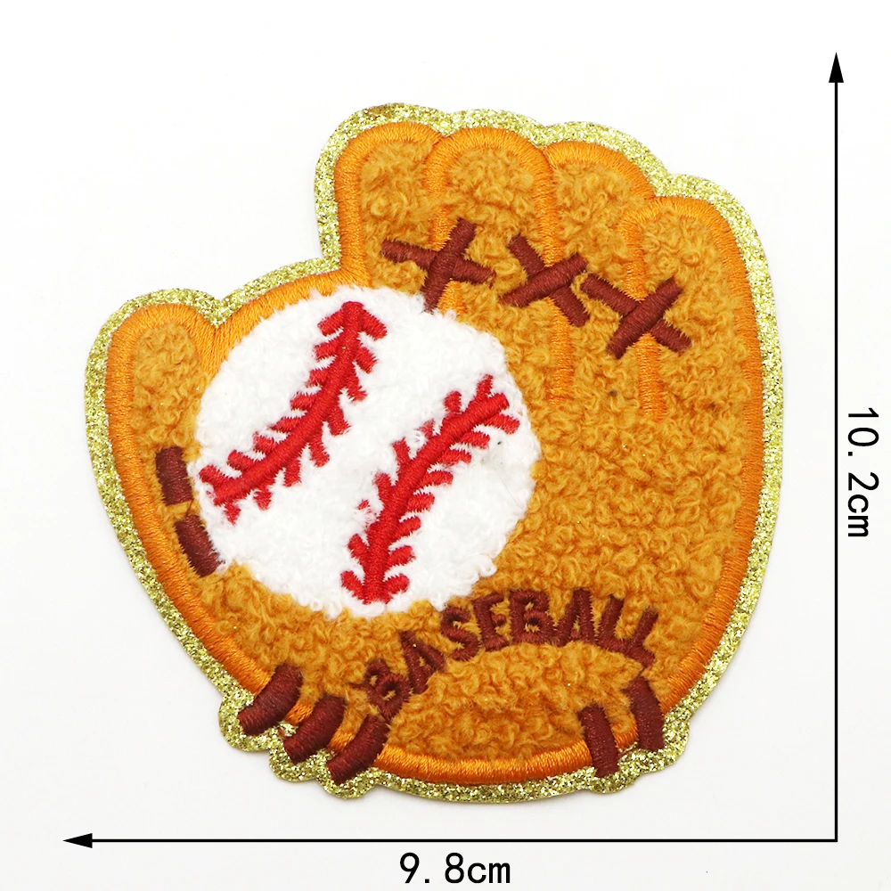 1pc Baseball Basketball Chenille Stickerei Patch Eisen auf Patches für Kleidung Thermo kleber Patches auf Kleidung Jacke Abzeichen – Detail 9