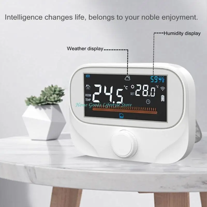 

E74E Wireless Gas Boiler Thermostat Simple Installation Large LCD Screen Home Heating Solution Boiler Thermostat for Home