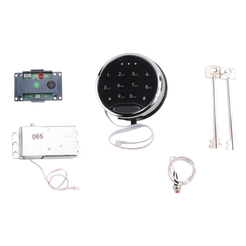 

Safe Lock Replacement Electronic Safe Lock Set Touch Pad/Keypad With Solenoid Lock 2 Override Keys