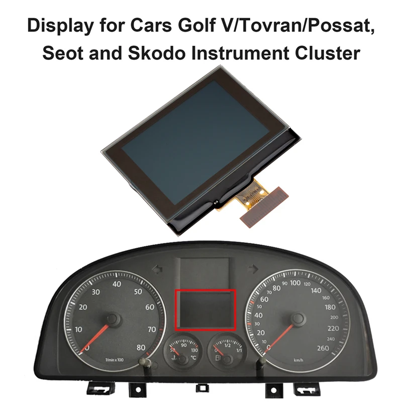 LCD Display For VW Golf V/Touran Passat Seat Skoda Instrument Cluster Display 1TD920862