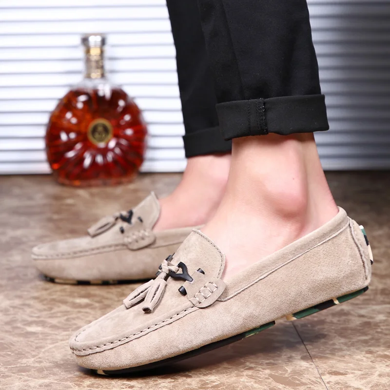 

Fashionable New Doudou Shoes Men's Genuine Leather Korean Version Versatile Casual Shoes British Comfortable Fit Driving Shoes