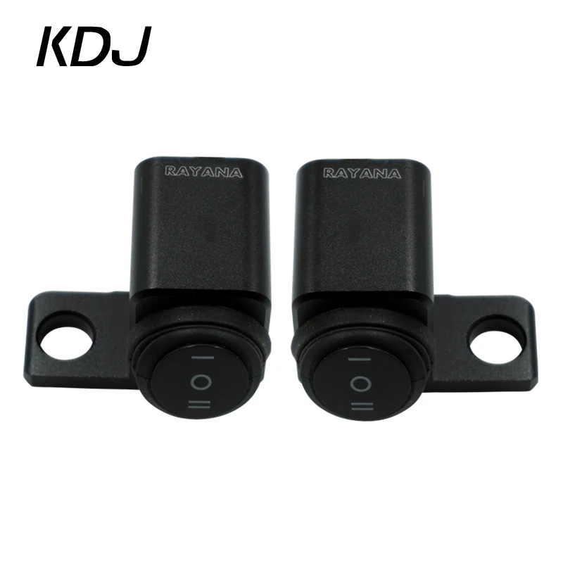 

12V Motorcycle 10mm Mirror Mount Switches Motorbike Headlight Hazard Brake Fog Lights ON-OFF-ON Waterproof Switch Button