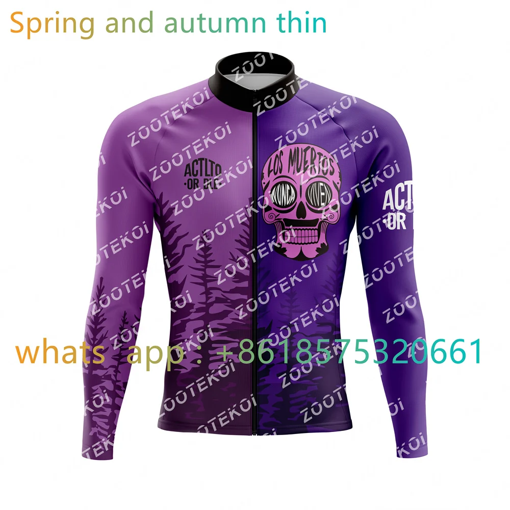 

ACTLTO OR DLE New Men Cycling Jersey Spain Spring Bicycle Suits Thin Long Sleeve Jacket Autumn Pro Team Mtb Bike Sweatshirt