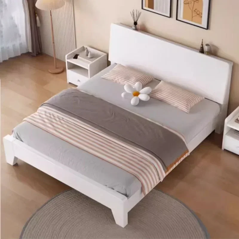 Apartment Fashionable Bed Hotel Minimalist Simple High Quality Beds Master Bedroom Base Para Cama Queen Home Furniture