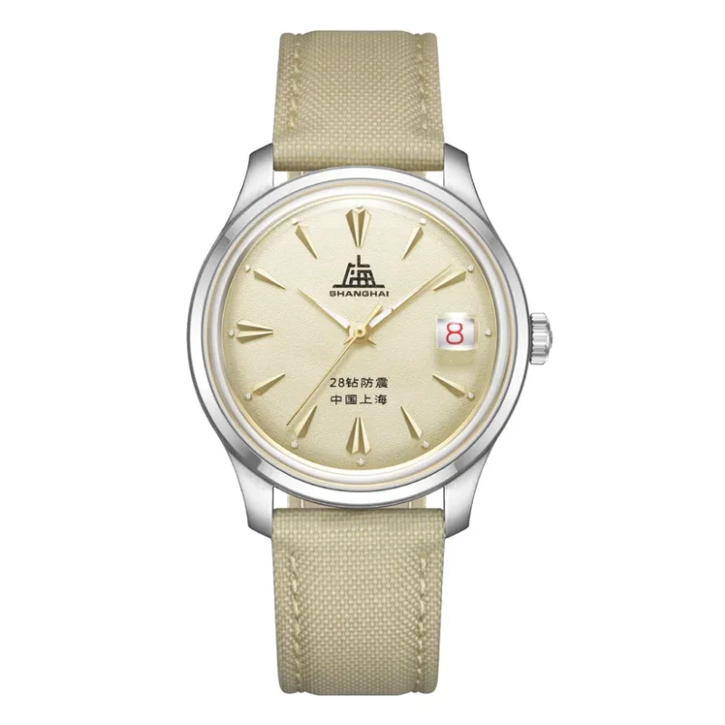 Shanghai Watch A623 Reissue 36mm Men's Automatic Mechanical Watch With Frosted Dial Luminous Stainless Steel Sapphire Men Watch
