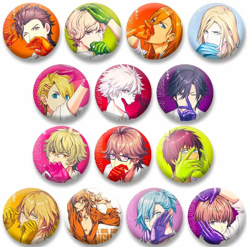 Anime Game Uta No Prince-sama Lapel Pins Backpack Shoes Round Brooch Kurusu Hijirikawa Jinguji Ittoki Otoya Cartoon Badge Gifts