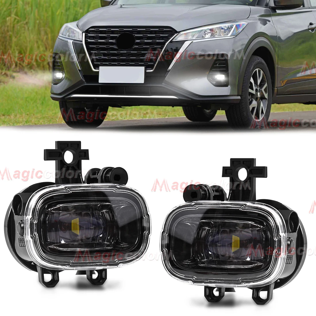 

Светодиодные противотуманные фары для Nissan NAVARA NP300 X-trail Xtrail Rogue Kicks Juke F16 MK2 Противотуманные фары в сборе 12 В