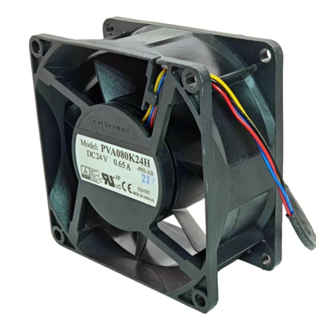 FOXCONN PVA080K24H DC 24V 0.65A 80x80x38mm 4-Wire Server Cooling Fan