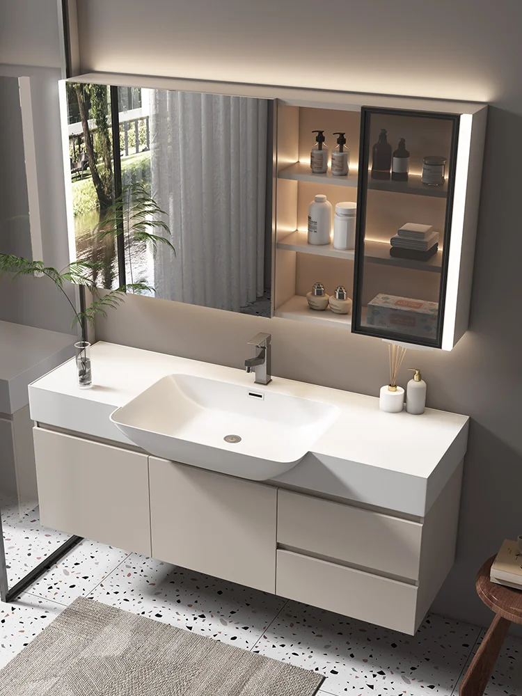 40cm wide big belly one basin bathroom cabinet ultra-thin extremely narrow small bathroom narrow edge ceramic wash basin