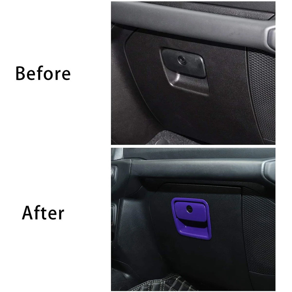 For JL Passenger Storage Box Grab Handles Trim Interior Accessories for 2018-2021 Jeep Wrangler JL Gladiator JT, Purple