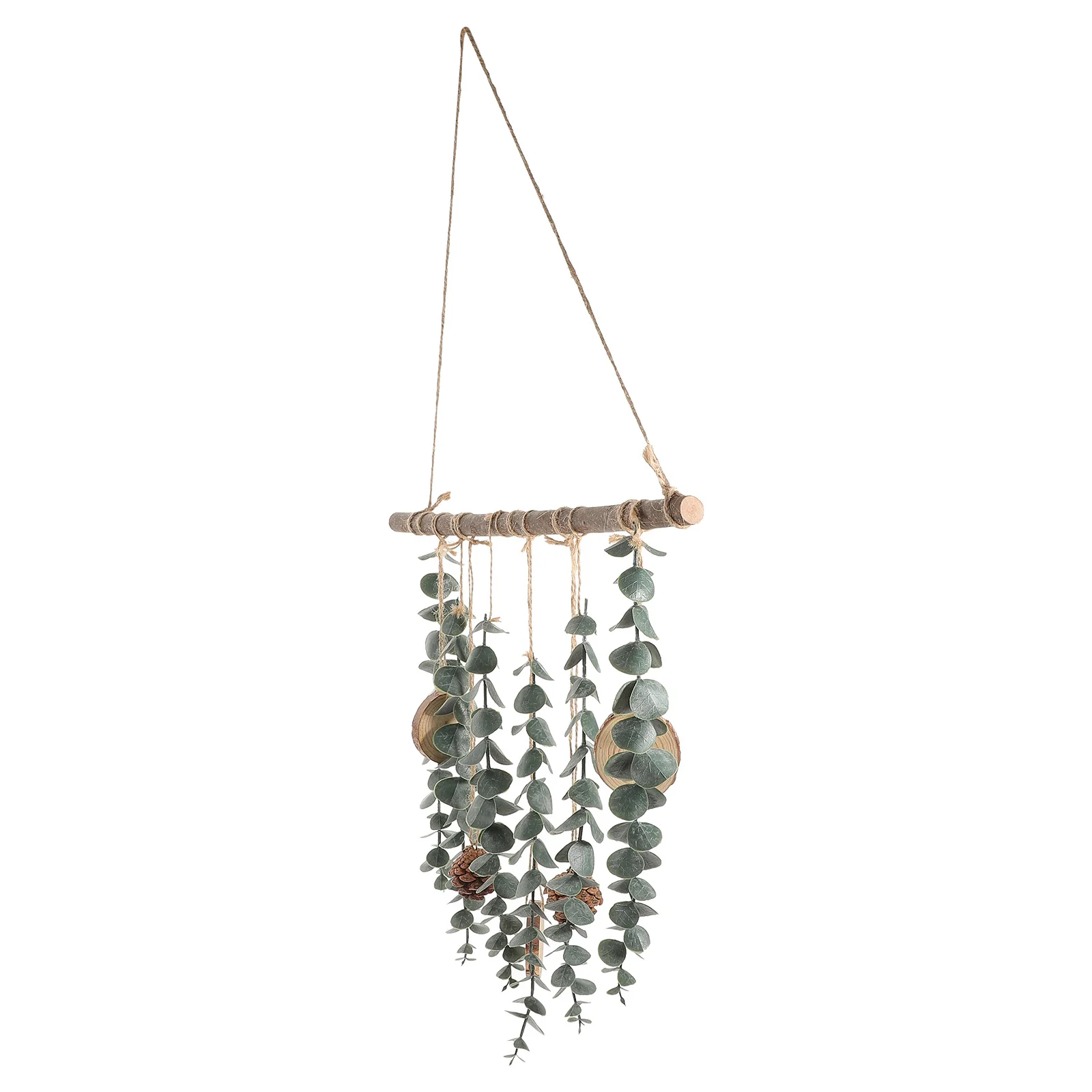 

Simulated Eucalyptus Wall Hanging Realistic Artificial Leaf Decor for Wedding Party Home Living Room Bedroom Green Plant Rattan