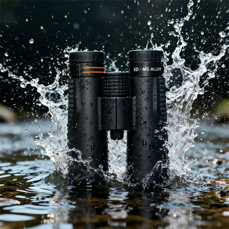 8x42 Diopter Locking Roof Adult Binoculars SMC MG Alloy ED P3C BAK4 HRDC IPX7 Bird Watching