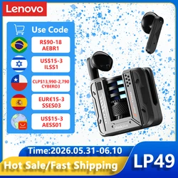 Choice Lenovo LP49 Bluetooth 5.4 Wireless Earphones Noise Cancelling Gaming Earbuds HD Call Waterproof Sport Headphones With Mic
