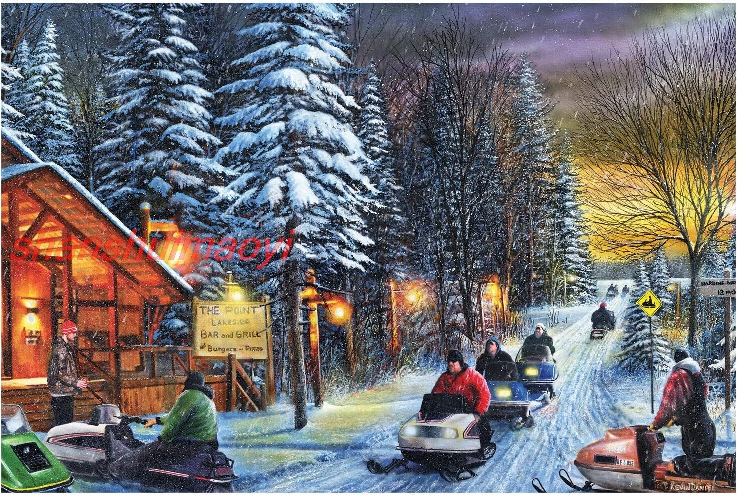 Metal Tin Sign Vintage Chic Art Decoration Snowmobiles for Home Bar Cafe Farm Store Garage or Club 12