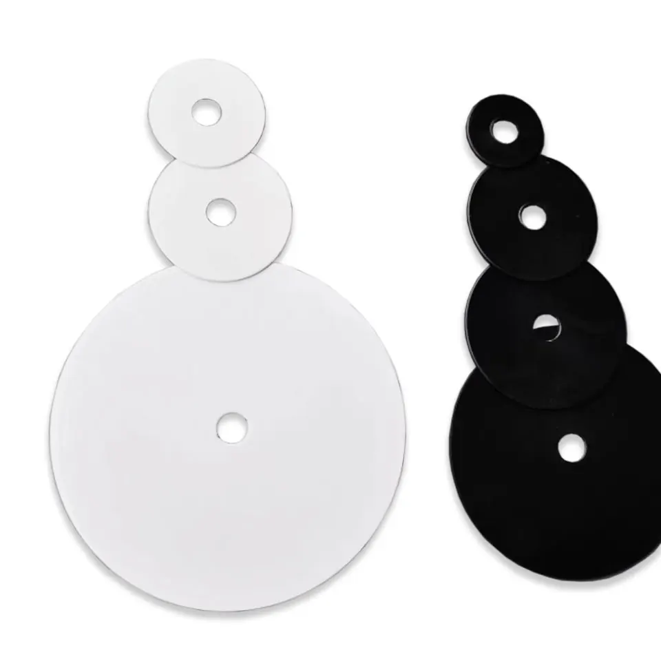 

4Pcs Circular Iron Plate150mm Lamp Arm Fixed Black White LED Accessories