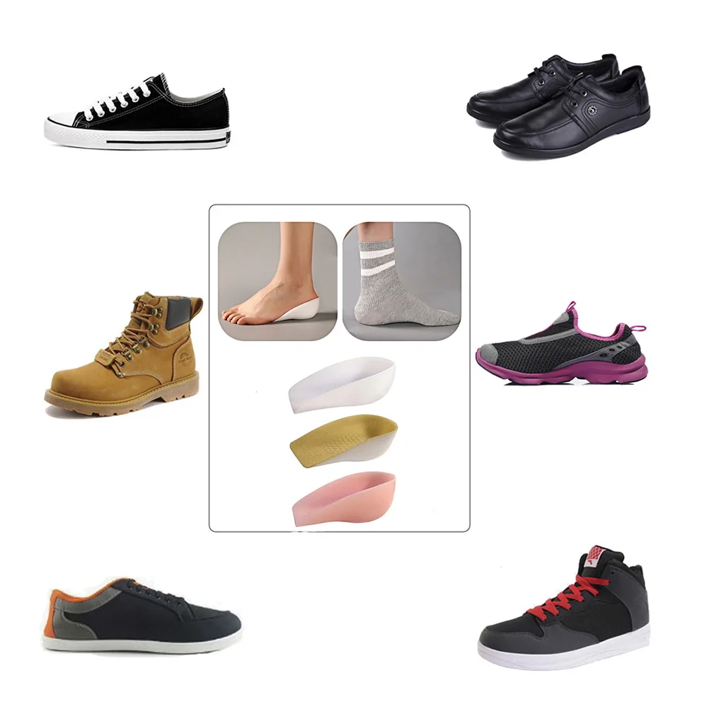 

Heightening Insoles Increase Feet Cushions Set of Increasing Shoe Lift Inserts Socks Men and Women Heel for