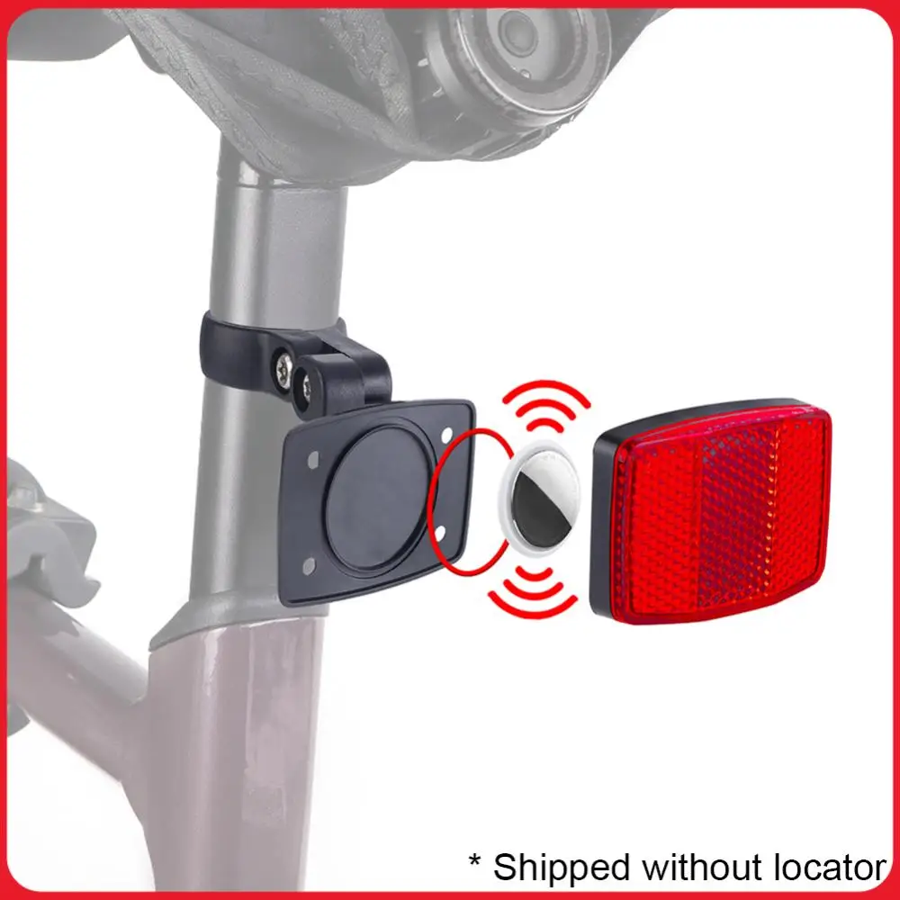 Support de réflecteur de vélo étanche pour AirTag, avec lumière arrière réfléchissante et support de suivi GPS dissimulé