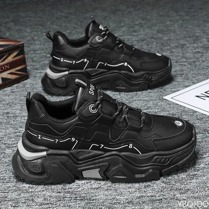 Casual comfortable men's shoes summer new fashionable versatile sports running soft sole height increasing men's shoes