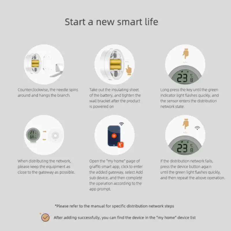 Tuya ZigBee Smart Temperature And Humidity Sensor Seedling Smart Home High Precision With Wire Probe Work With Alexa Google Home