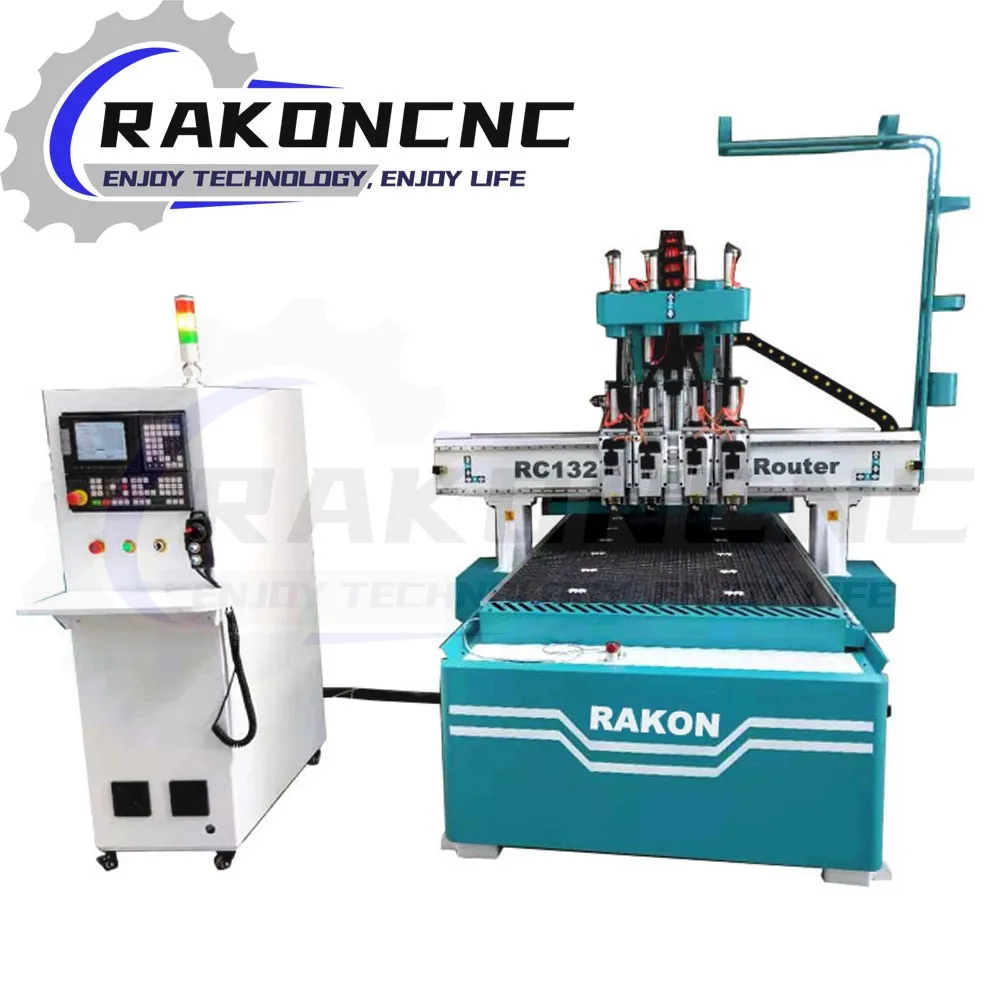 Jiann Rakoncnc Cnc 1225 Economic Atc 4 Axis Multi 4 Heads 3D Cnc Router For Carving Wood