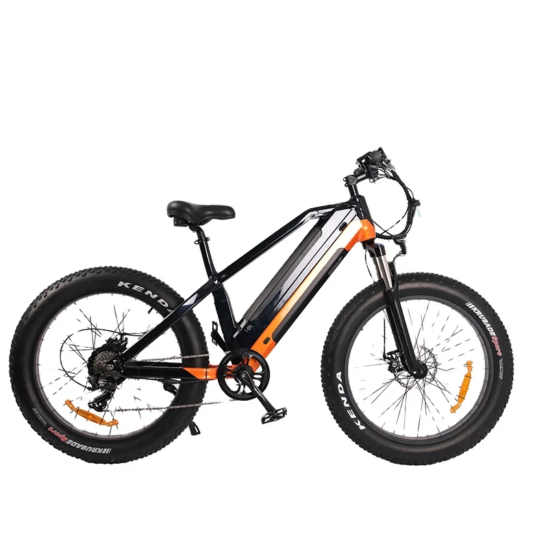 Matte Black Electric Mountain Bike Snow E Bicycle Long Warranty Ebike Cruiser Cycling 48v Velo Electrique Homm Chopper Emtb Bike