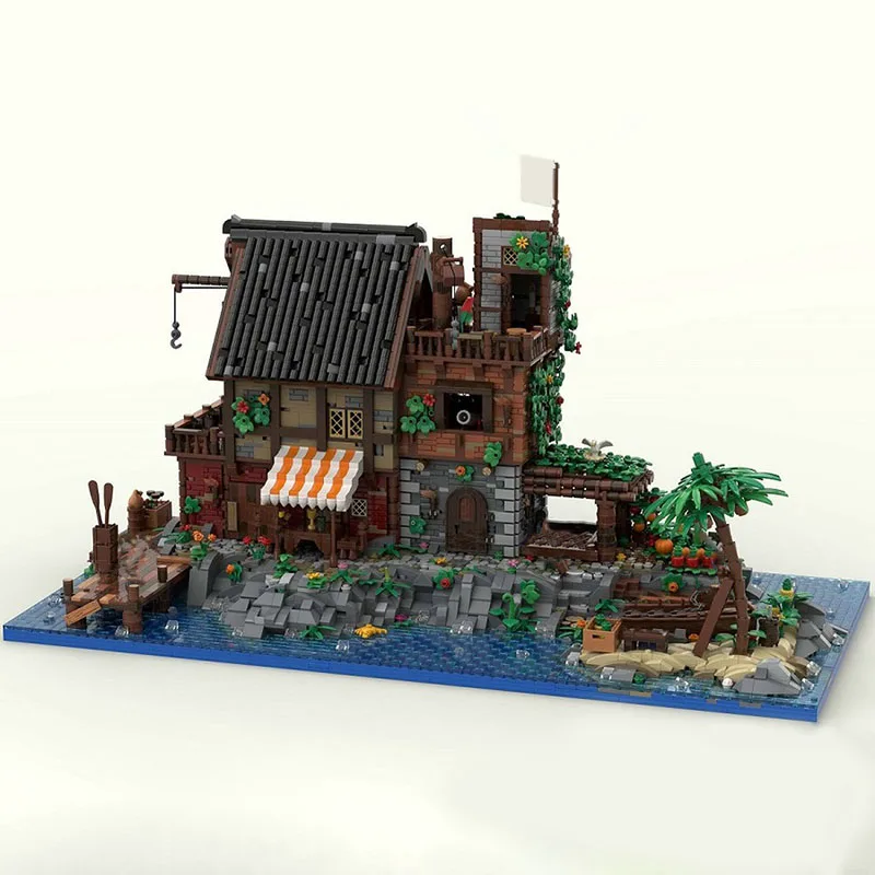 

8625, детали MOC, строительные блоки, модель острова, сделай сам, собранные кирпичи, архитектурная серия, креативная коллекция игрушек, рождественский подарок на Рождество