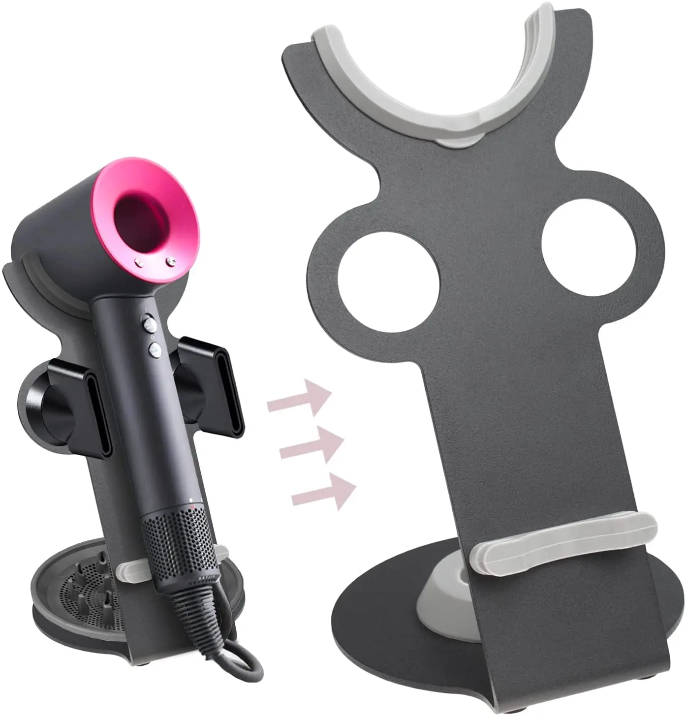 

Applicable to Dyson blower bracket Anti-Drop Magnetic Hairdryer Stand Hanger with 2 Nozzles Storage Bracket