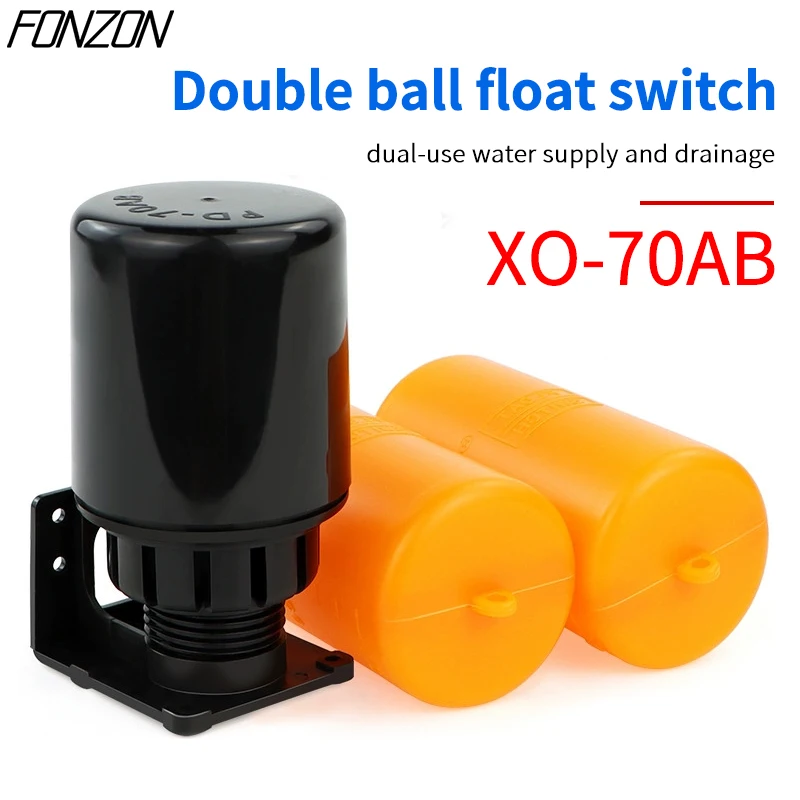 1.2M controller Float switch Level controller contactor sensor, XO-70AB water level float controller 5A 200V